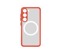 Coque MagSafe pour Samsung S23 Plus Hybride Fine Bords surélevés Contour Rouge