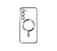 Coque MagSafe pour Samsung S23 silicone protection caméra Argent