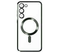 Coque MagSafe pour Samsung S23 silicone protection caméra Vert