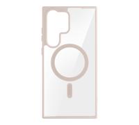 Coque MagSafe pour Samsung Galaxy S23 Ultra Dos Rigide Contour Silicone Mat Rose Poudré