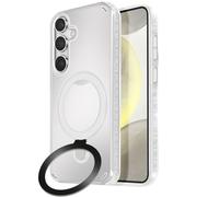 Avizar Coque pour Samsung S24 et S25 Antichoc avec Support Pliable Blanc