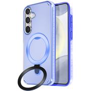 Coque MagSafe pour Samsung S24 et S25 Antichoc avec Support Pliable Bleu