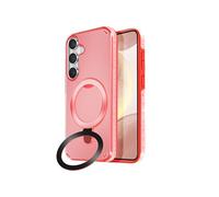 Avizar Coque pour Samsung S24 et S25 Antichoc avec Support Pliable Rouge