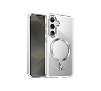 Coque MagSafe pour Samsung S24 Plus et S25 Plus Dos Cristal Color Argent
