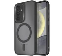 Coque MagSafe pour Samsung S24 Plus et S25 Plus Dos Mat Givré Contour Noir