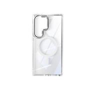 Coque MagSafe pour Samsung S24 Ultra Semi-rigide Contour Métallisé Argent