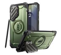 SUPCASE Coque pour Samsung Galaxy S25 Ultra Magnétique avec Support Protection Caméra [Adapté au S Pen] [MagSafe Compatible] Qualité Militaire (UBMag XT) Coque Antichoc pour Samsung S25 Ultra, Vert