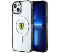 Coque MagSafe transparente à motif Ferrari pour iPhone 14