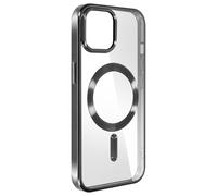 Coque Magsafe Transparente Contour Noir Pour Iphone 15, Swissten Metallic
