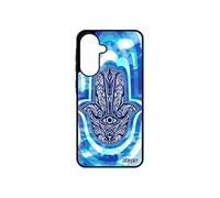 Coque main de fatma pour Samsung A56 5G silicone 4G etui bleu porte bonheur talisman housse original fatima cadeau d'anniversaire pour galaxy