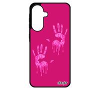 Coque Main Pour Samsung A56 5g Silicone Empreinte Caoutchouc Peinture Qui Degouline Smartphone Femme Case Portable Trace De Image Pour Galaxy