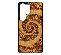 Coque Mandala Pour Galaxy S25 Ultra Bois Silicone Mobile Indien Caoutchouc Tibet Marron Telephone Oriental Jolie Portable Rosace Pour Samsung