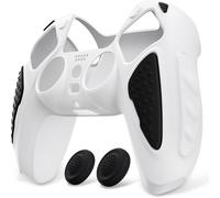 Coque Manette Pour Ps5 Protection Accessoire Pour Ps5 Controller Cover Housse Silicone Avec Capuchon Joystick,Édition Chevalier-Blanc&noir
