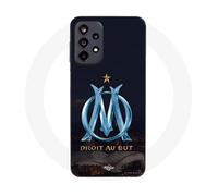 Coque - Maniacase - Samsung Galaxy A32 5G - OM logo - Bleu et doré - Souple