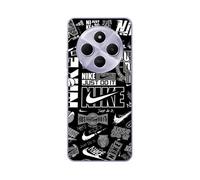Coque - MANIACASE - Xiaomi Redmi 14C - Nike air logo - Graffiti - Souple Noir et Blanc