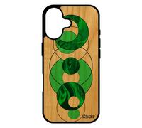 Coque Marbre Pour Iphone 17 Vrai Bois Silicone Geometrique Fait Main Contemporain Mobile Fond Granite Design Moderne Antichoc Motif