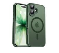 Coque Mat Magnétique - HQSELECTION - pour iPhone 17 - Compatible avec MagSafe - Translucide Antichoc - Vert