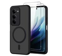 Coque Mat Magnétique - HQSELECTION - pour Xiaomi Redmi 15 4G/5G - 2 Verre Trempé - Compatible avec MagSafe- Translucide Antichoc