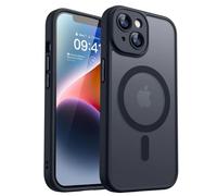 Coque Mat Magnétique pour iPhone 14 , Compatible avec MagSafe, Protection d'objectif ,Coque Translucide Arrière Antichoc
