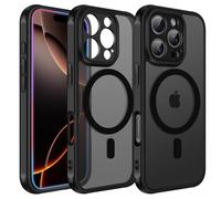 Coque Mat Magnétique pour iPhone 16 PRO, Compatible avec MagSafe, Protection d'objectif ,Coque Translucide Arrière Antichoc - HQSELECTION®