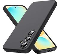 Coque Mat Noir pour Samsung Galaxy S24 FE , Coque Arrière Souple en TPU Silicone