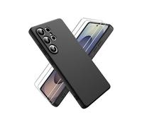 Coque Mat Noir pour Samsung Galaxy S25 ULTRA avec 2 Verre trempé Film Protection écran - Anti Rayures - Ultra Résistant Dureté 9H - HQSELECTION
