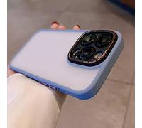 Coque Mate Antichoc pour iPhone 14 13 12 Pro Max Plus Hybrid TPU PC Camera Protector Housse de Pare-Chocs Souple translucide, 6, pour iPhone 12 ProMax