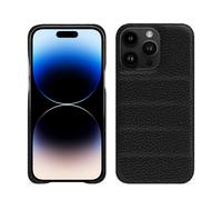 Coque matelassée Apple iPhone 15 Pro Max - - Noir - Cuir grainé
