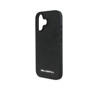 Coque Matelassée Pu Pour Iphone 16 Avec Design Luxe Karl Lagerfeld Noir