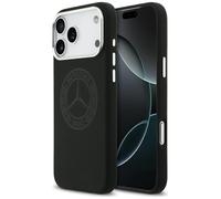 Coque Mercedes Silicone Logo Vintage MagSafe pour iPhone 17 Pro Max Noir