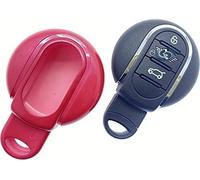 Coque métallique brillante en plastique rigide pour mini clé intelligente sans ompatible avec Mini 2014-20 Hatch Cabrio Coupe CountryMan PaceMan ClubMan F54/F55 56 57 60 R60/61 (Rose vif)