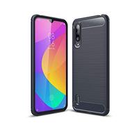 Coque Mi 9 Lite, Coque Xiaomi Mi 9 Lite, Cruzerlite Carbon Fiber Texture Design Cover Anti-Scratch Shock Absorption Case for Xiaomi Mi 9 Lite (Blue)
