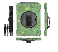 Coque Microsoft Surface Go 2 10.5" 2020, Antichoc Armure Robuste Étui avec Support Rotatif, Dragonne, Bandoulière Réglable et Porte-Crayon, TPU and PC Housse pour Surface Go 2 10.5" 2020 (Camouflage)