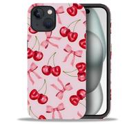 Coque Mignonne 2 en 1 pour iPhone 13 6,1 Pouces, Protection Contre Les Chutes, étui de téléphone Portable, Coque de Protection Contre Les Chutes de Cerises