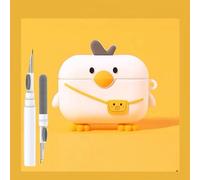 Coque mignonne en forme de canard pour Airpod Pro/Pro 2 génération 2023/2022/2019, coque amusante 3D dessin animé Kawaii avec kit de nettoyage et porte-clés pour Apple Air Pod Pro 2e/1ère génération