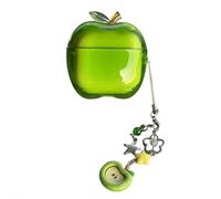 Coque mignonne en forme de fruit pour AirPods Pro 3, coque au design réaliste avec breloque feuille, coque de protection translucide en TPU résistant aux chocs, pour la Saint-Valentin, Noël