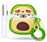 Coque mignonne kawaii pour AirPods 4 2024, personnage de dessin animé 3D, coque de protection en silicone avec kit de nettoyage et porte-clés, accessoires cool pour AirPods 4e génération pour femmes