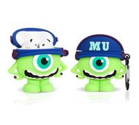 Coque mignonne pour AirPods 4e génération, pour écouteurs sans fil AirPods 4, étui de chargement XMBYGY en silicone de dessin animé, housse de protection antichoc avec mousqueton pour homme, femme,