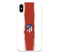 Coque mobile pour Apple iPhone X - XS de l'Atletico Madrid Pinceada Rouge 20-21 Produit officiel Coque mobile Football Silicone Gel Souple