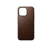 Coque Modern en Cuir pour iPhone 15 Pro Max Marron foncé