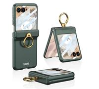 COQUE Moto Razr 50 avec Anneau, de Protection magnétique à charnière avec Support d'anneau d'armure, de téléphone Pliable pour Motorola Razr 50 5G-Vert
