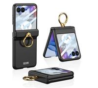 COQUE Moto Razr 50 avec Anneau, de Protection magnétique à charnière avec Support d'anneau d'armure, de téléphone Pliable pour Motorola Razr 50 5G-Noir