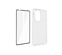 Coque Motorola Edge 30 Pro Silicone Souple Film Verre Trempé 9H Biseauté noir