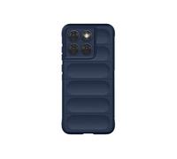 Coque Motorola Edge 70 Fusion Silicone Texture Relief Bleu nuit