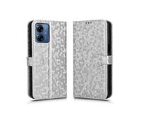 Coque Motorola Moto G14 4G - Etui portefeuille Cuir PU - Porte-cartes Aimant Antichoc Flip Folio - Blanc