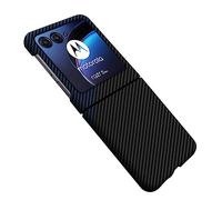 COQUE Motorola Razr 40 Ultra,Housse de Téléphone Pliable en Fibre de Carbone pour Motorola Razr 40 Ultra 5G-Noir Bleu