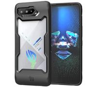 Coque Nakedcellphone Showcase Series compatible avec ASUS ROG Phone 5 / ROG 5 Pro / ROG 5 Ultimate, coque hybride en caoutchouc TPU robuste noir mat a