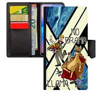 Coque no Drama Lama Galaxy A8 2018 Rabat Portefeuille Noir Texte Humour SM-A530F Portable Humoristique dramallama Bumper BD pour Samsung