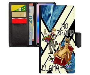 Coque no Drama Lama Galaxy A8 2018 Rabat Portefeuille Noir Texte Humour SM-A530F Portable Humoristique dramallama Bumper BD pour Samsung