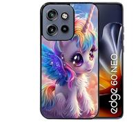 Coque Noire pour Edge 60 Neo et 50 Neo Licorne Anime